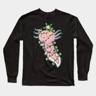 Christmas Axolotl Long Sleeve T-Shirt